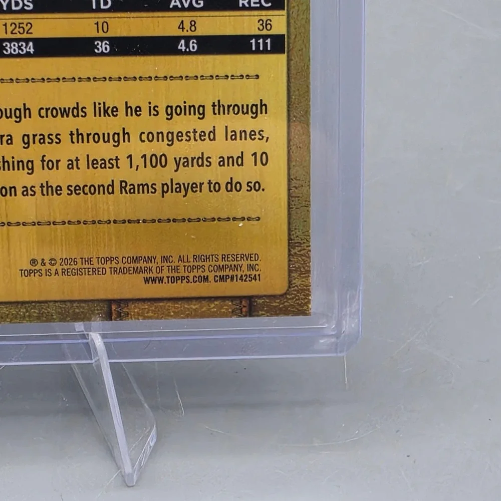 '26 Topps Flagship Kyren Williams Golden Mirror Back SSP #114 Rams Case Hit